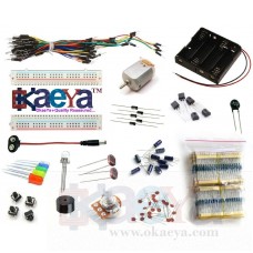 OkaeYa Electronics Project Starter Kit with Breadboard Jumper Wires, LED, Resistors, Motor for Raspberry Pi